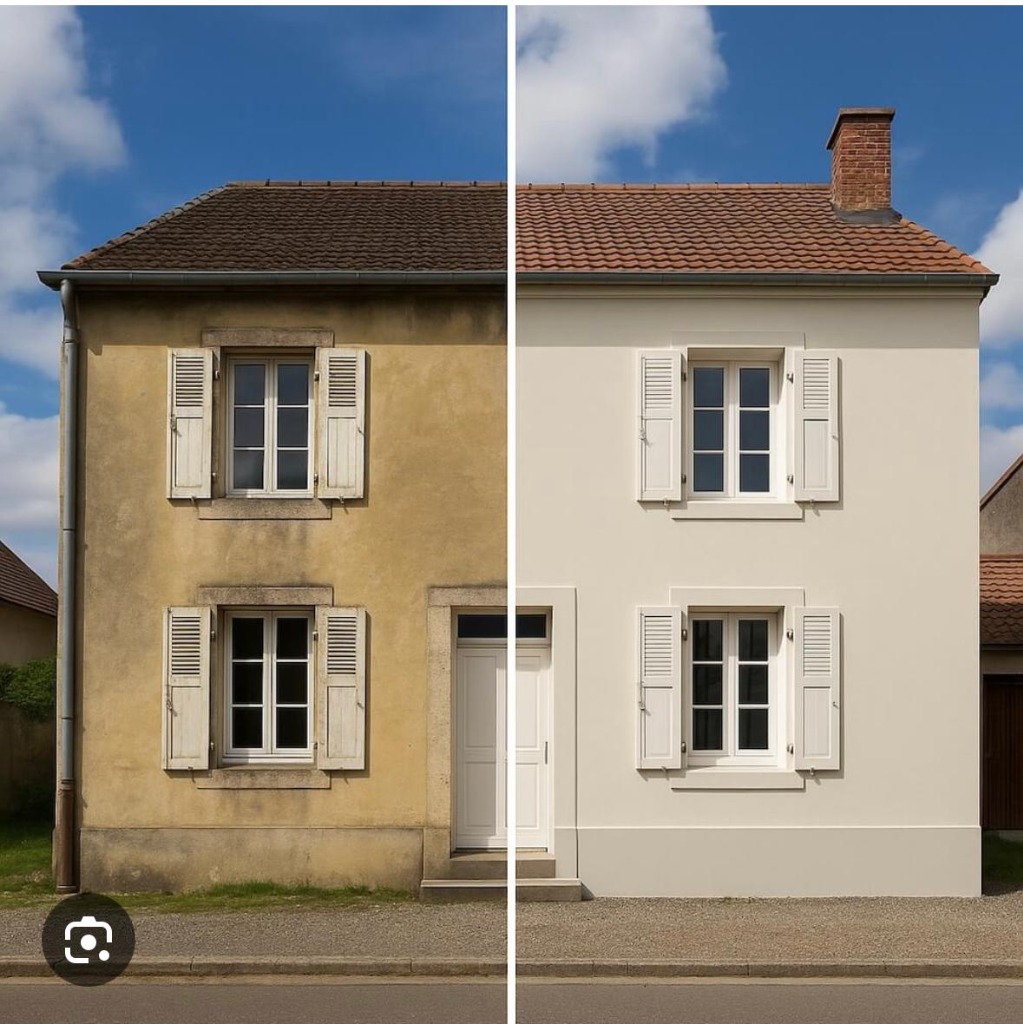 Couvreur artisan posant des ardoises sur un toit à Gournay-sur-Marne